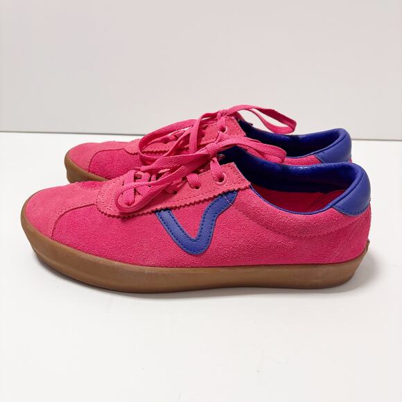 Vans Sport Low Suede PopCush Bambino Honeysuckle/Blue M-7.5 W-9 Streetwear Suede - Picture 1 of 12